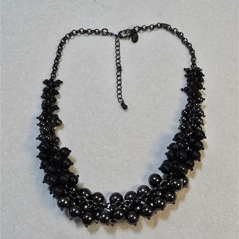 Lia Sophia black Beaded necklace